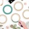 50 PCS 50mm Unfinished Wooden Rings for Craft, Nature Solid Wood Rings for DIY Crafts Without Paint, Macrame Wooden Rings for Ring Pendant and Connectors Jewelry Making